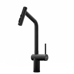 Grifería Glow black cocina pico extraíble - Johnson