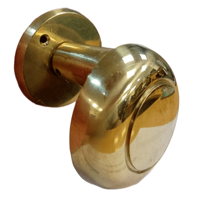 Pomo doble balancín desplazado con filete - Bronce pulido