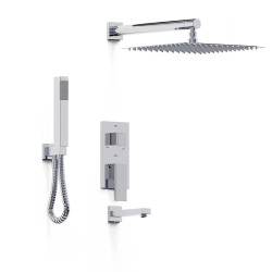 Grifería Hidromet Intrepid monocomando ducha 300 con duchador Cromo