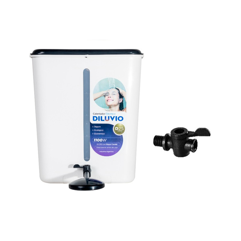 Calefón eléctrico enlozado grifo de nylon x 20lts - Plus