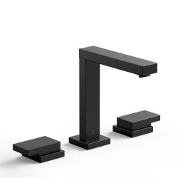 Grifería Block plane Bicomando Lavatorio de apoyo Negro - Hidromet