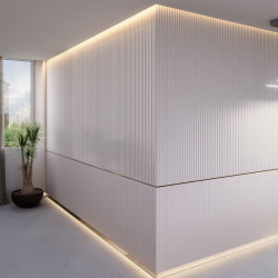 Wall panels Atrim - Roller 0,25x2,75m (E:0,013m) - Blanco mate