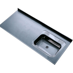 Mesada Johnson acero inoxidable 430, 140cm con pileta ZZ52 - Derecha - Sin orificios