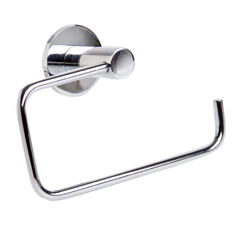 Portarrollo Mini A - Accesorio de baño Adhesivo - Cromo brillante