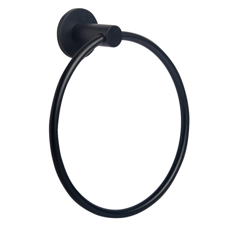 Toallero Aro Mini A - Accesorio de baño Amurar - Negro