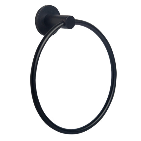 Toallero Aro Mini A - Accesorio de baño Adhesivo - Negro