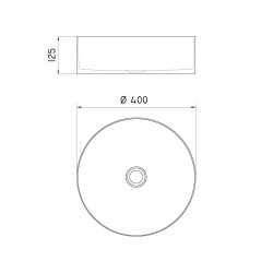 Bacha Ferrum Mola Redonda 40cm Negro Metalizado - LD400NM