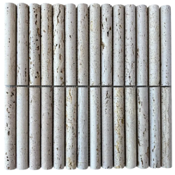 Fika Stone Convex Travertino Beige 30,2x31cm -  X unidad