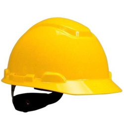 Casco de seguridad con arnes plástico cremallera amarillo 3M