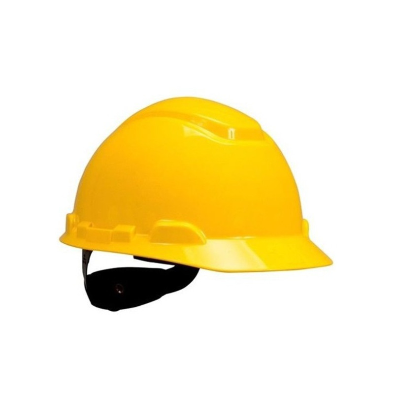 Casco de seguridad con arnes plástico cremallera amarillo 3M