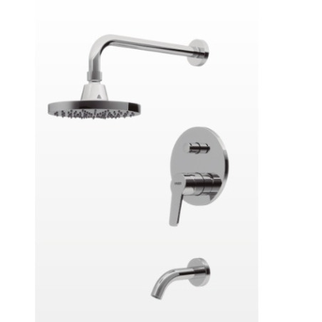 Grifería Vasser troya monocomando bañera embutir con transferencia