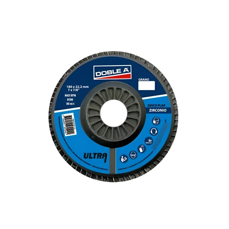 Disco tipo ultra flap zirconio - 180mm - grado 80 - doble A