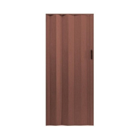 FG - Puerta plegadiza PVC con traba - ciega - cedro 153x200
