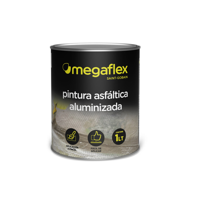 Pintura asfaltica aluminizada x 1L - Megaflex