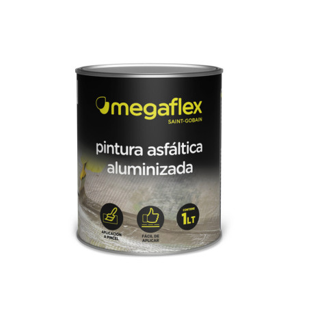 Pintura asfaltica aluminizada x 1L - Megaflex