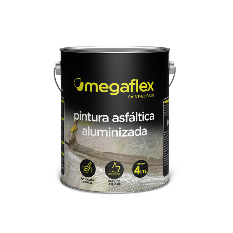 Pintura asfaltica aluminizada x 4L - Megaflex