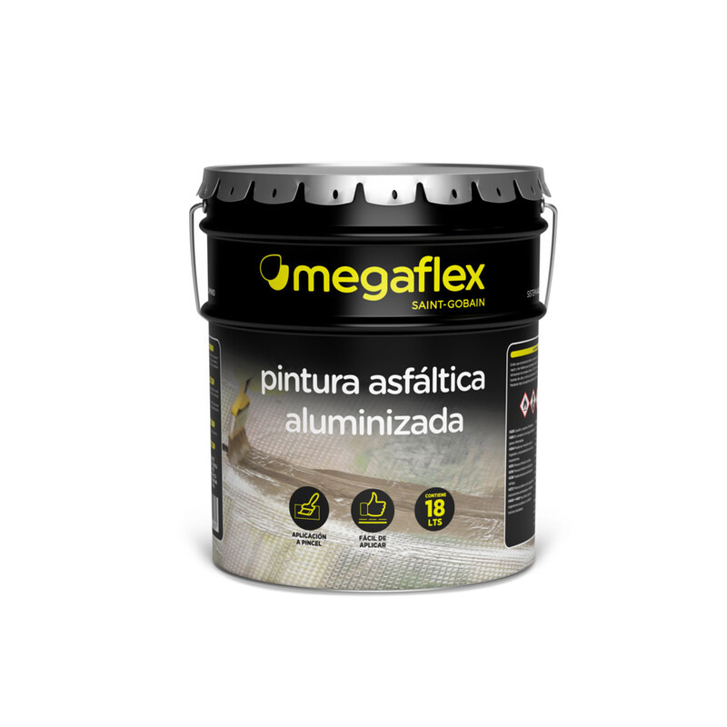 Pintura asfaltica aluminizada x 18L - Megaflex