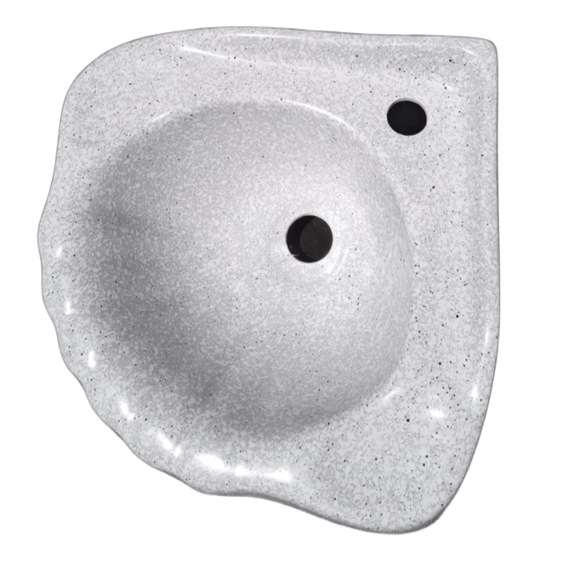Lavatorio de fibra de vidrio esquinero colegial Gris 35x35cm