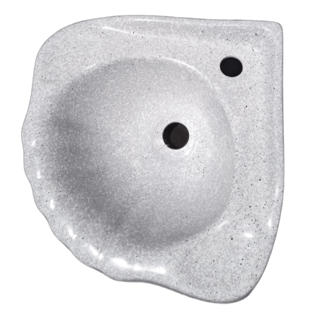 Lavatorio de fibra de vidrio esquinero colegial Gris 35x35cm