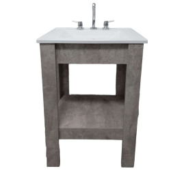Vanitory New Coutry JC 60 cm - Melamina concreto - Sin mesada