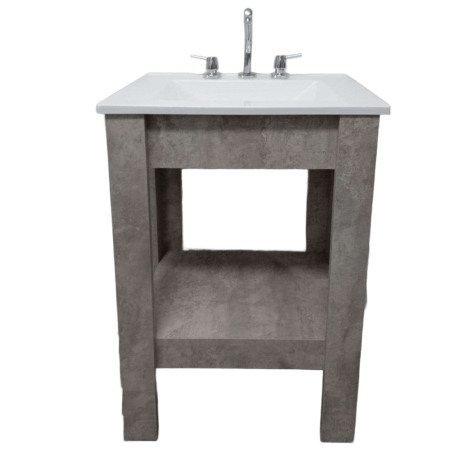 Vanitory New Coutry JC 60 cm - Melamina concreto - Sin mesada