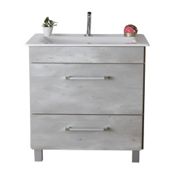 Vanitory Nórdica JC 50 cm - 2 cajones - Concreto - Sin mesada