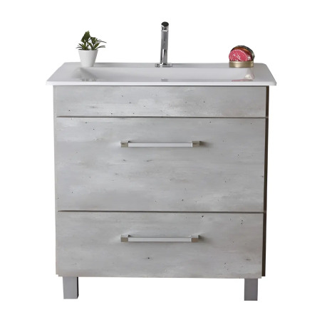 Vanitory Nórdica JC 50 cm - 2 cajones - Concreto - Sin mesada