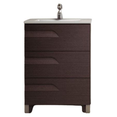 Vanitory Rivo Schneider 80cm - Pie - PVC Wengue - Sin mesada