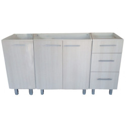 Bajo mesada Ártico - JC - 2 puertas, modular 3 cajones - 180 cm
