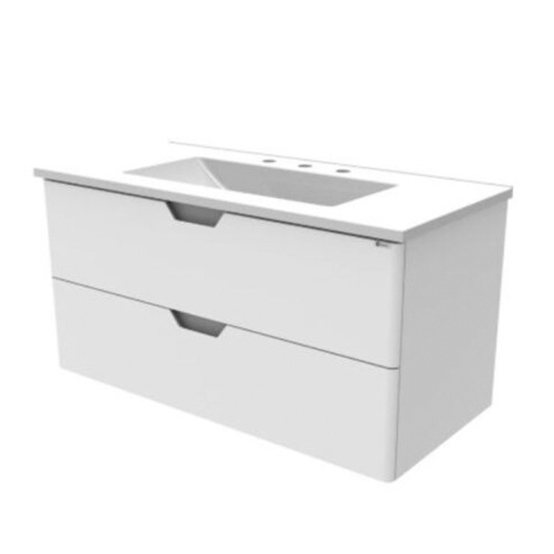 Vanitory City Schneider 100cm - Colgar - PVC Blanco - Sin mesada