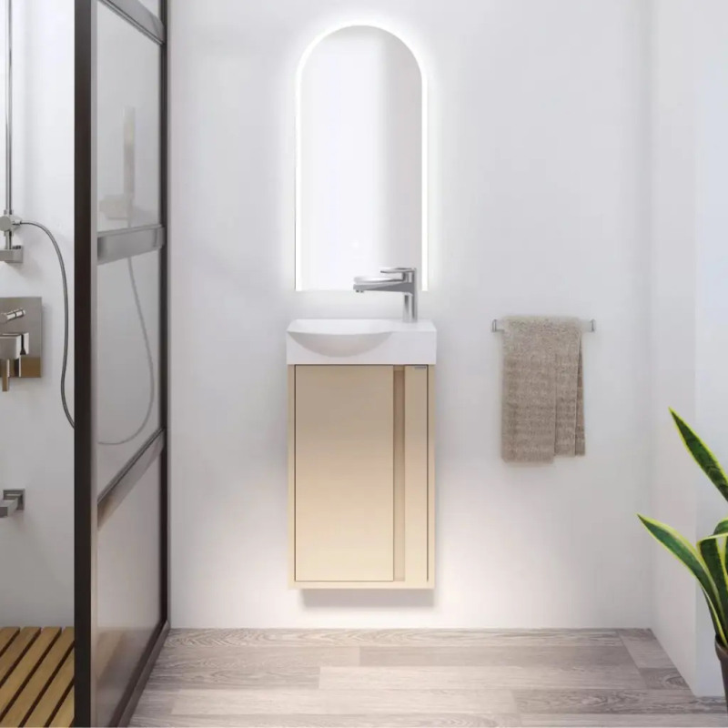 Vanitory Alma Schneider 40cm - Colgar - Sira - Con mesada de losa de 1 orificio