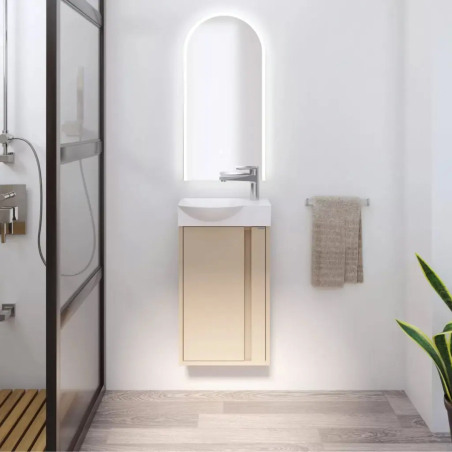 Vanitory Alma Schneider 40cm - Colgar - Sira - Con mesada de losa de 1 orificio
