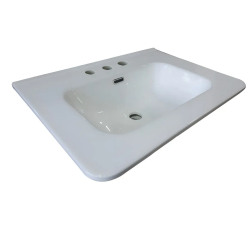Mesada Campi Curve 60cm - Porcelana - 3 orificios