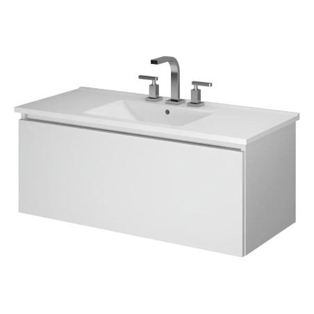 Vanitory City Schneider 100cm - Colgar - PVC Blanco - Sin mesada