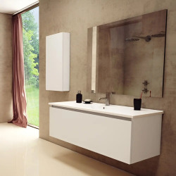 Vanitory City Schneider 100cm - Colgar - PVC Blanco - Sin mesada