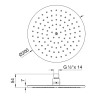 Flor ducha articulada plastica red FV 200mm 126.PRO20-NG