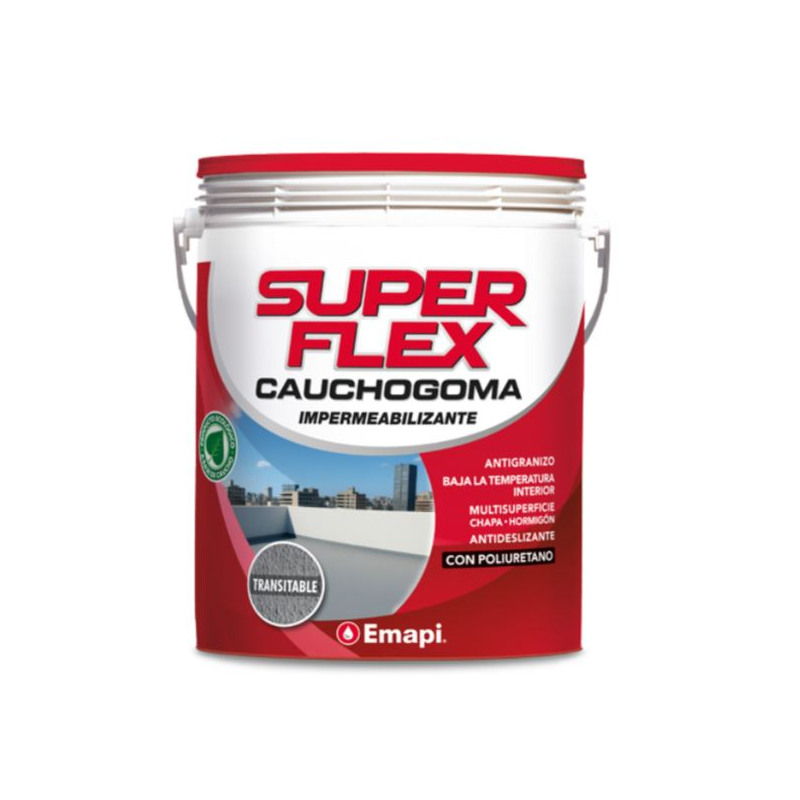 Membrana liquida caucho goma gris x 4Kg - Emapi