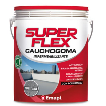 Membrana liquida caucho goma gris x 4Kg - Emapi