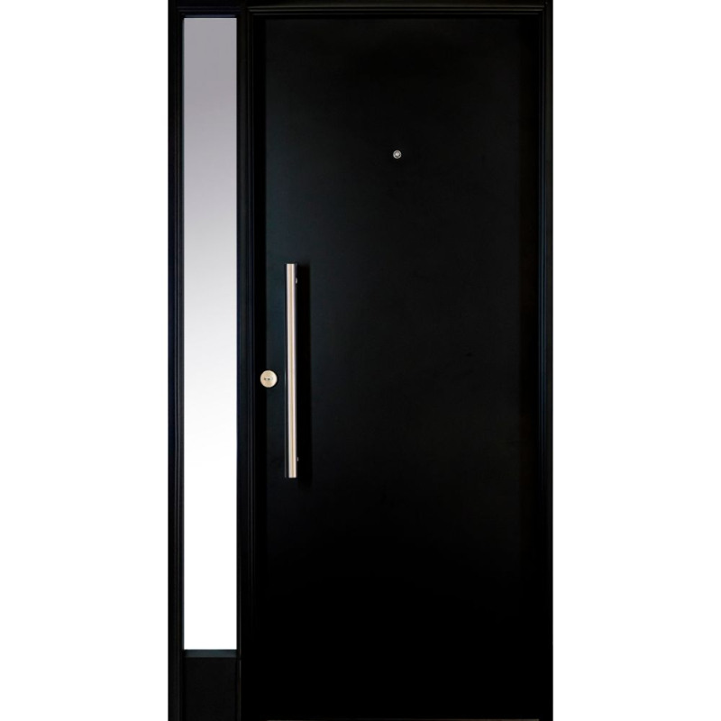 Puerta Nexo Premium+ Gris Style - Inyectada con vidrio lateral (Derecha) 110cm - PS074