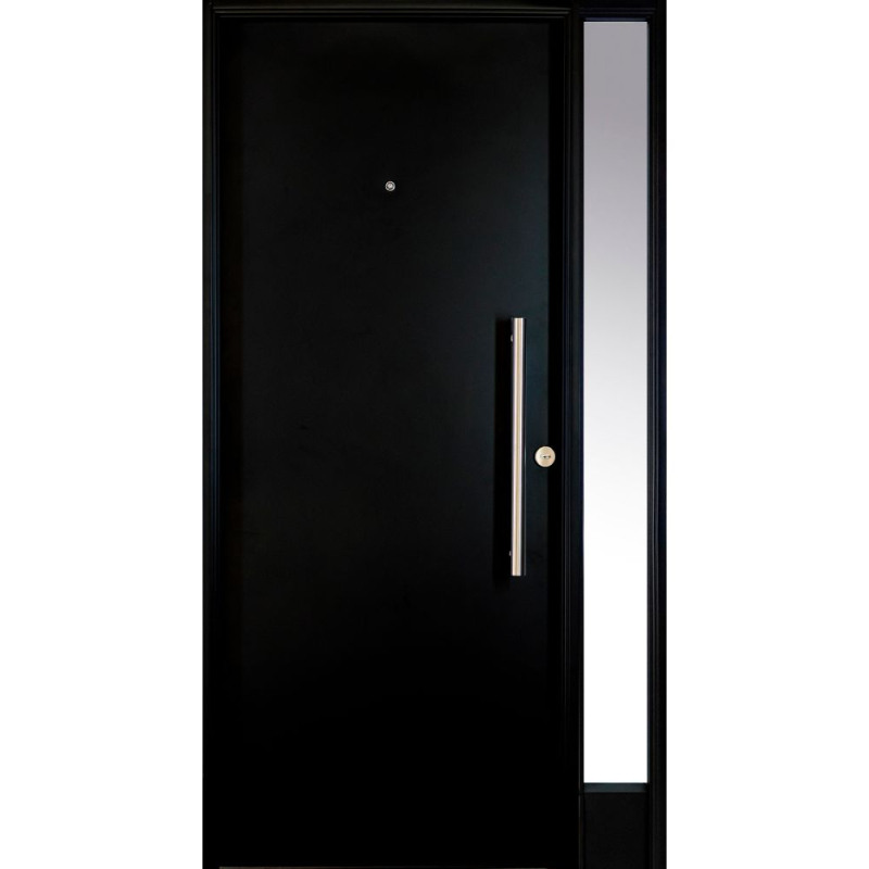 Puerta Nexo Premium+ Gris Style - Inyectada con vidrio lateral (Izquierda) 110cm - PS074