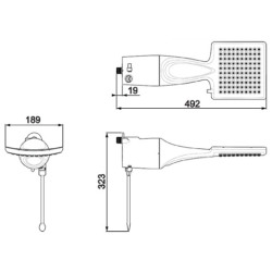 Ducha Electrica Loren Shower Lorenzetti 6800w blanco