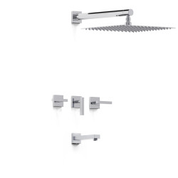 Grifería Block Lever Ducha 300 con pico Cromo - Hidromet