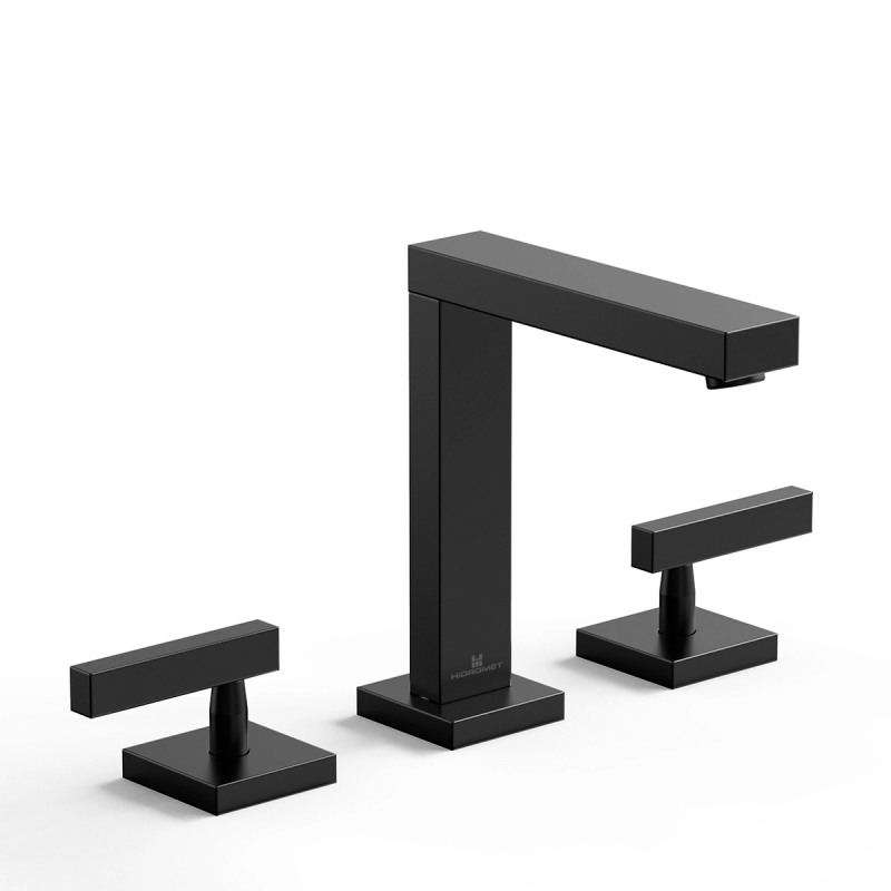 Grifería Block Lever Lavatorio apoyo Negro - Hidromet