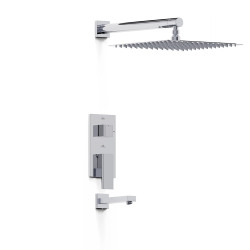 Grifería Hidromet Intrepid monocomando ducha 300 con pico Cromo