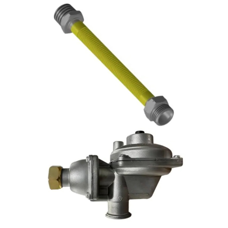 Regulador gas natural A6 mts - canplast con flexible - 2 etapas
