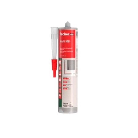 Sellador adhesivo ms multi negro 290ml fischer