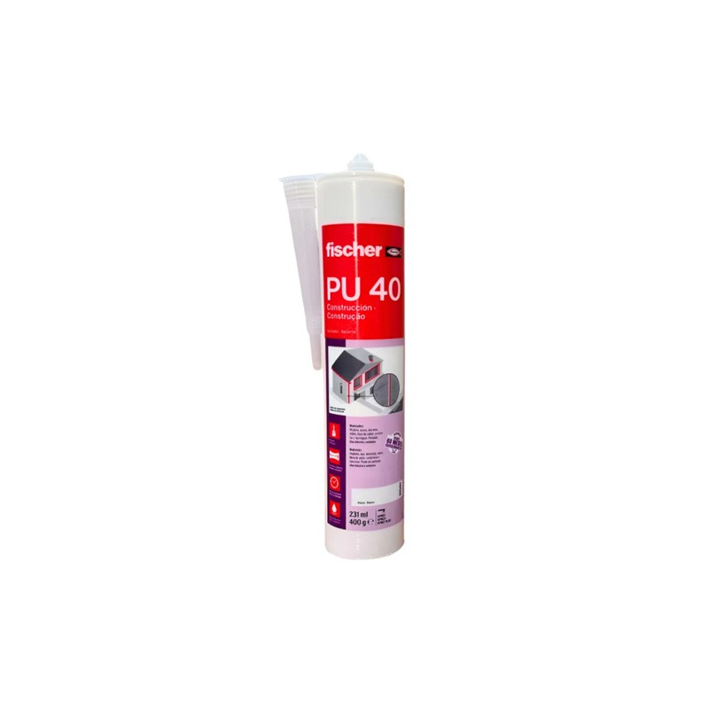 Sellador PU 40 constr blanco 400 gr fischer