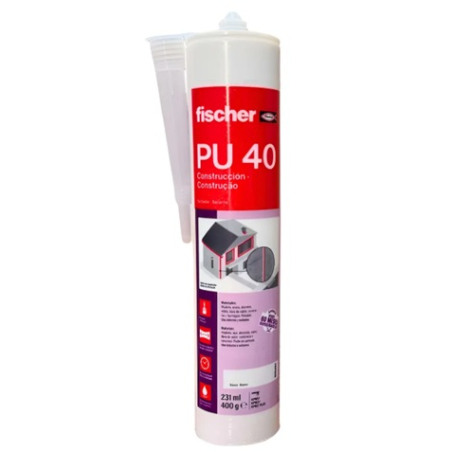 Sellador PU 40 constr blanco 400 gr fischer