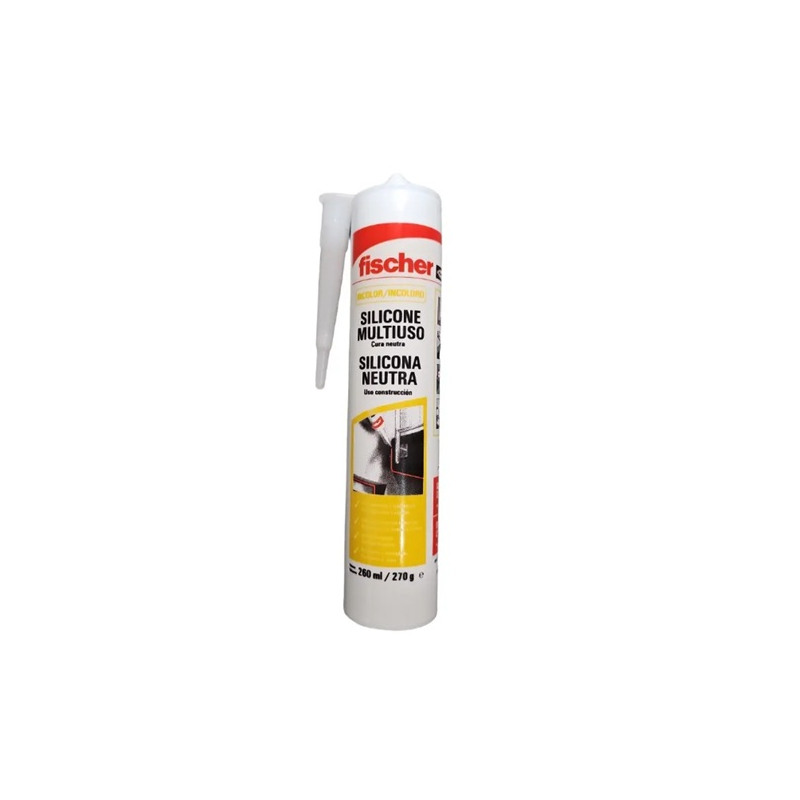 Silicona neutra transparente x 260 ml fischer