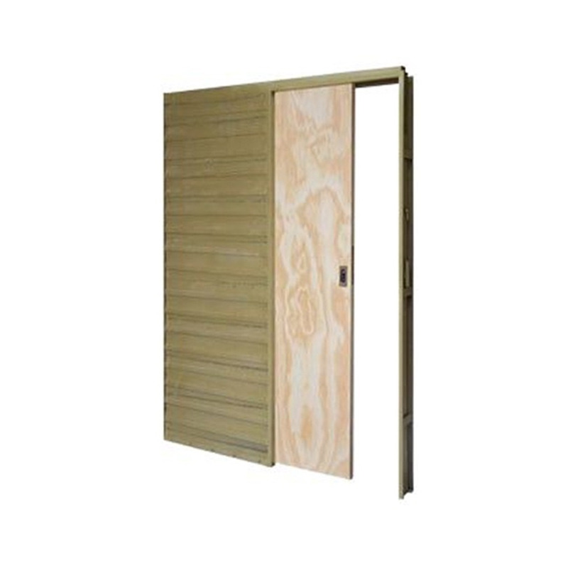 Puerta corrediza 60x10 Pino Marco de chapa 18 - Piamel